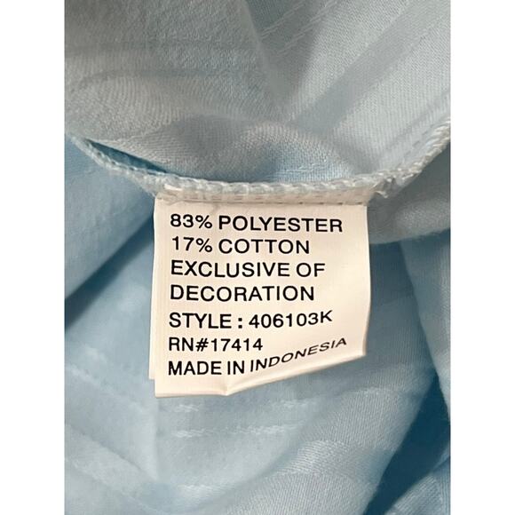 NWT Miss Elaines Essentials Powder Blue Long Sleeve Pajamas Top & Pants Size M - Picture 12 of 12